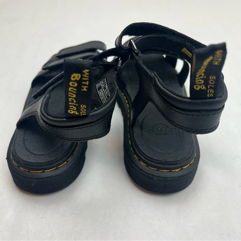 Dr. Martens Klaire J Black Leather Strap Sandals Kids Size‎ US 2 Children's NWOT